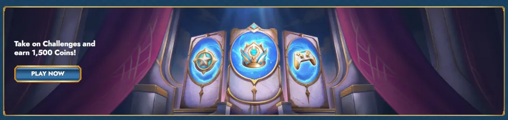 OceanSpin gaming challenges and rewards system offering 1,500 coins.